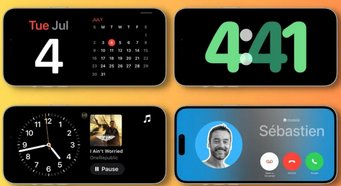 盈江苹果手机维修分享iOS17横屏充电待机显示有什么好处 